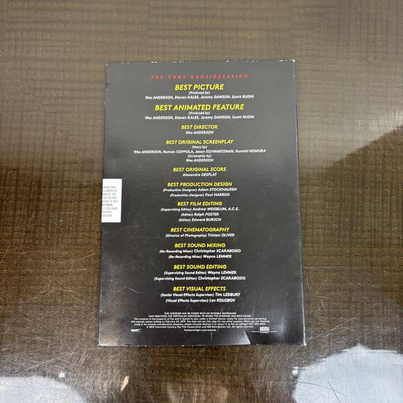 Isle of Dogs For Your Consideration DVD Award Screener Movie 2018 Seal Intact - Picture 5 of 9